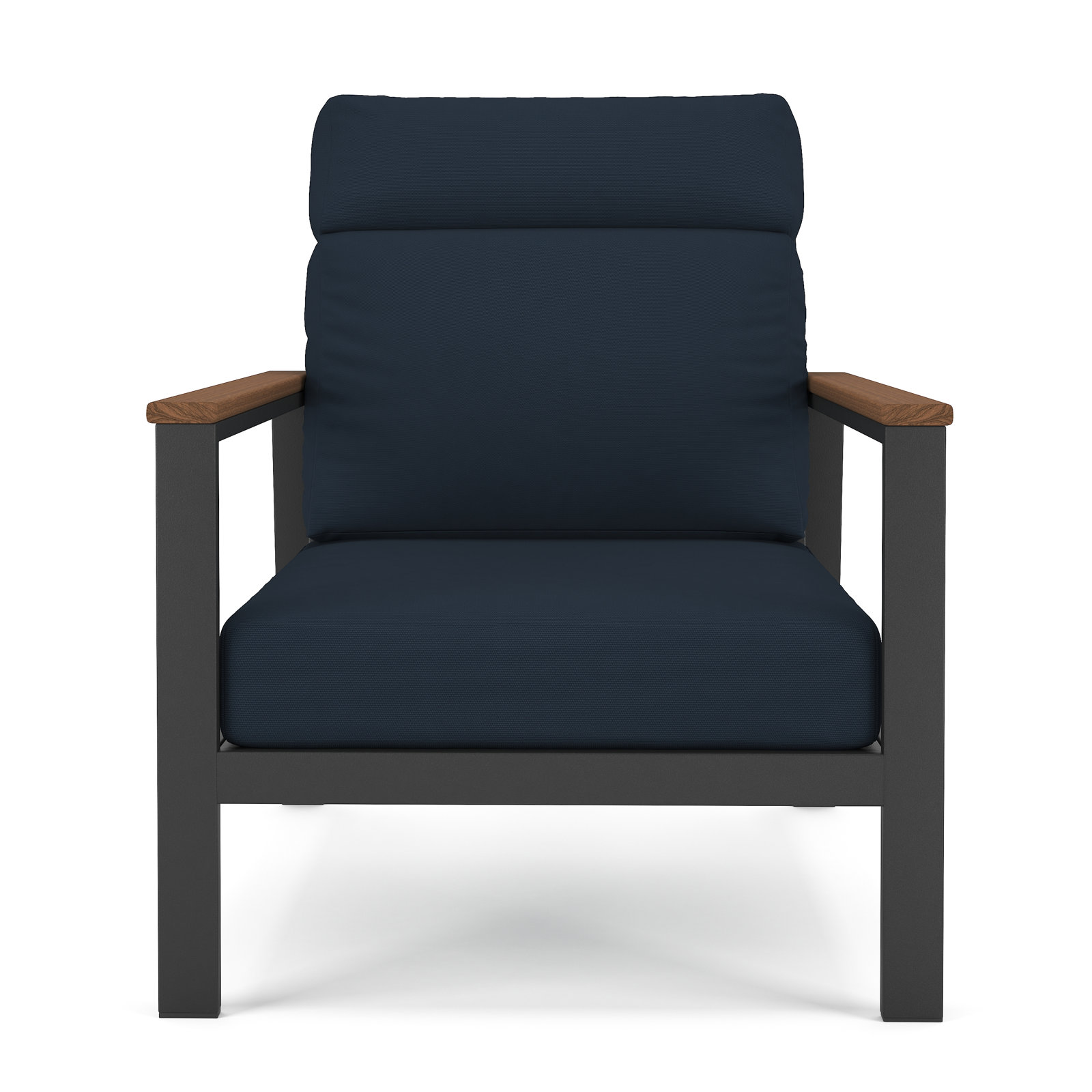 Townsend Sunbrella® Patio Lounge Chair, Brown, Canvas Navy, Yes