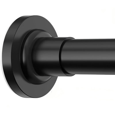 Barre de douche télescopique réglable de 81 à 190 cm (32 à 75 pouces), en acier inoxydable, avec ressort de tension. Parfait pour la salle de bain ou les fenêtres. Installation sans perçage, antidérapante et antirouille. Couleur : noir.