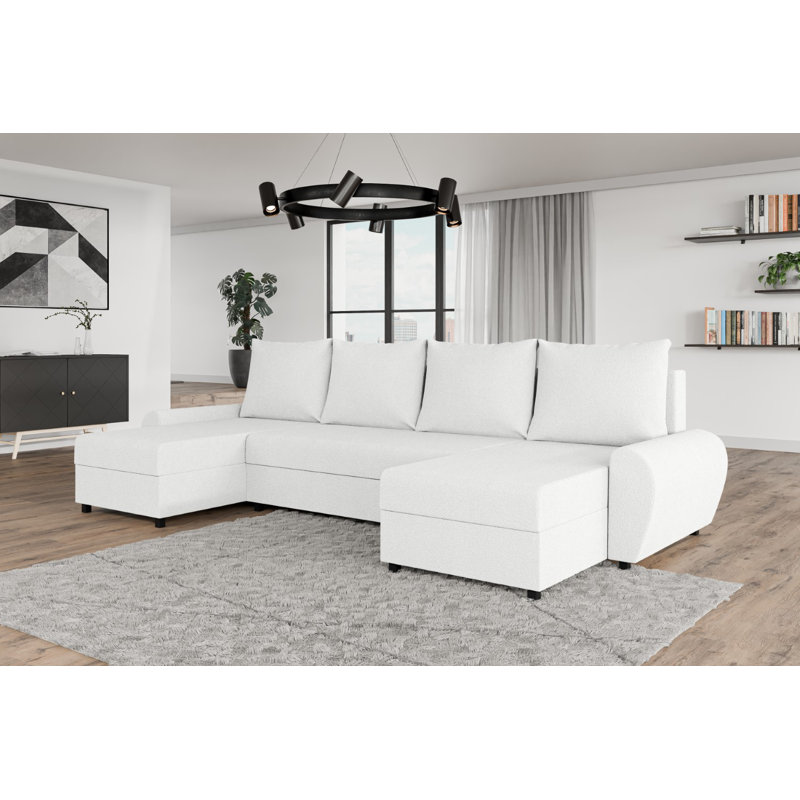 Benedicto 5 Seater Corner Sofa , White - NowOrNever01