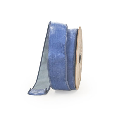 SKY BLUE VELVET RIBBON