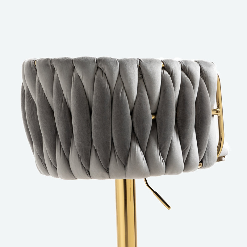 Chaise avec accoudoirs en tissu, gris