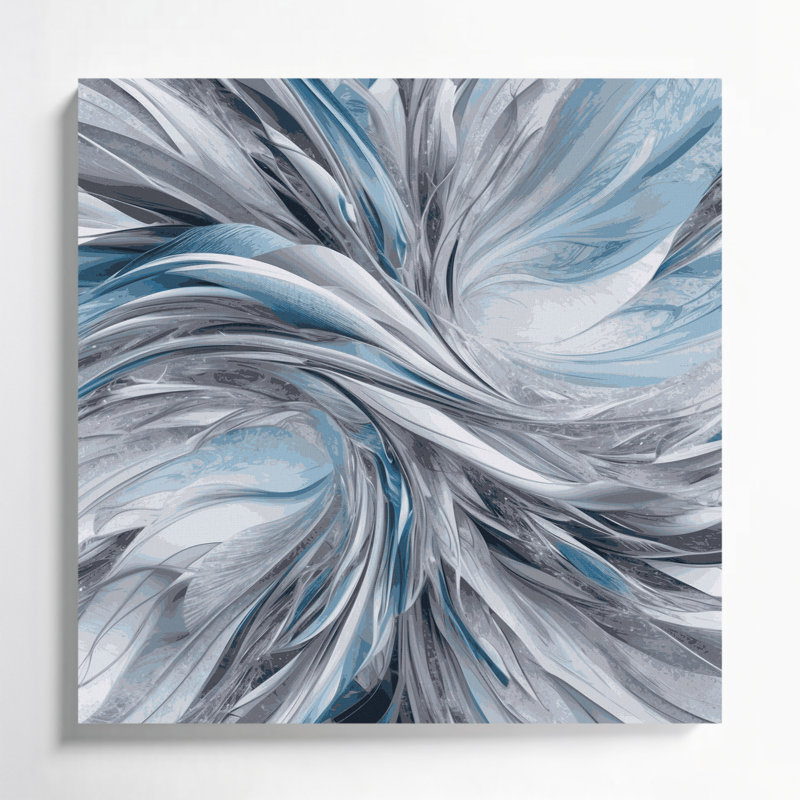 Digital Abstraction 42 Gray Canvas Wall Art