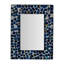 Cadre photo en métal bleu argenté