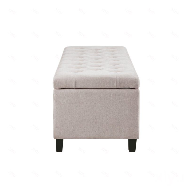 Banc de rangement capitonné à fermeture douce