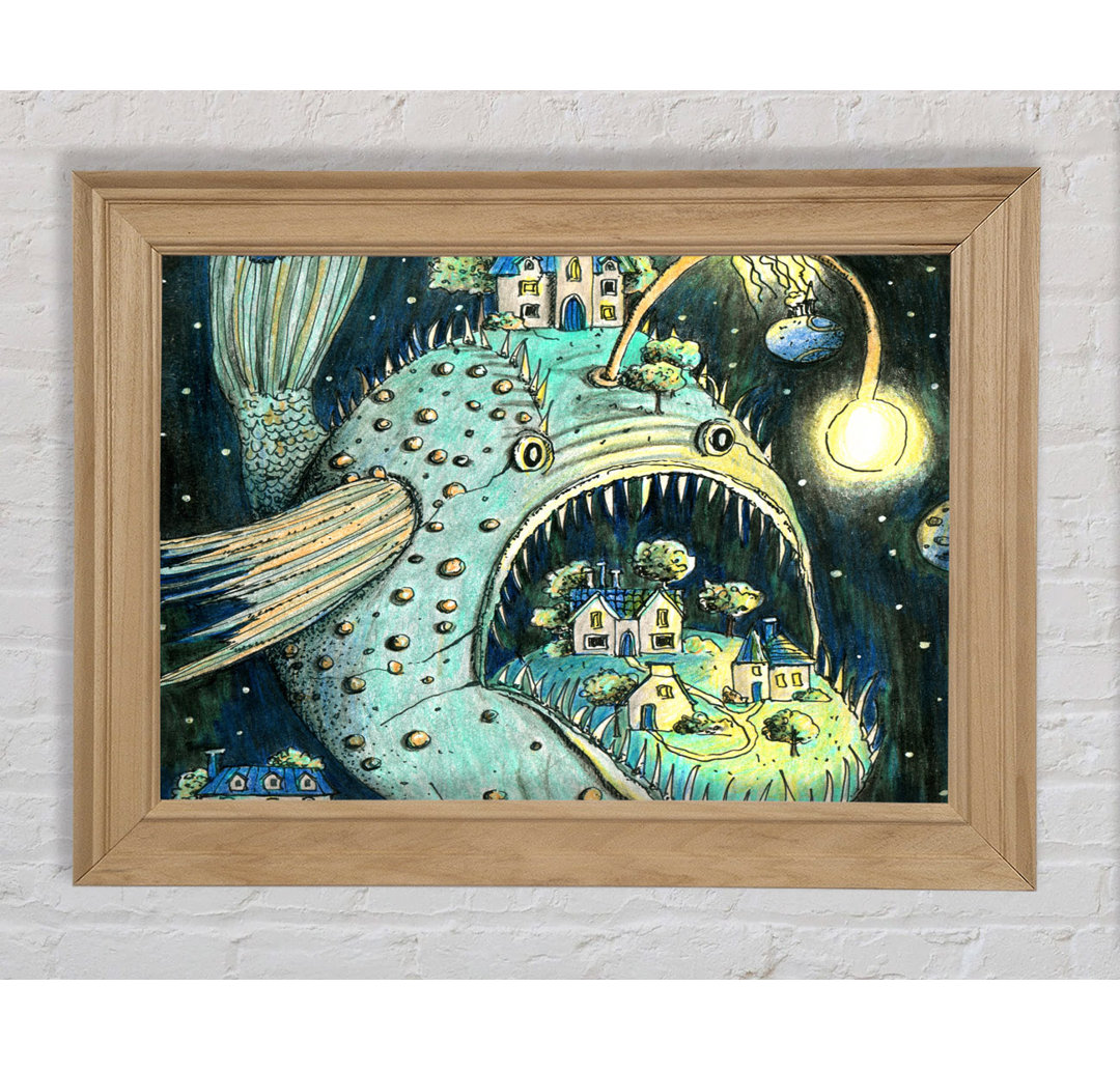 The Angler Fish Town - Einzelner Bilderrahmen Kunstdrucke