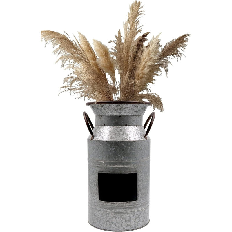 Hosley 15" High Chalkboard Milk Can Add Vintage Charm to Your Space with Rustic Farmhouse Decor and Versatile Floral Arrangements Home Accent