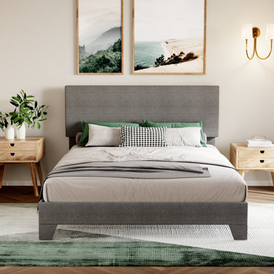 Avel Simple Rectangular Upholstered Platform bed