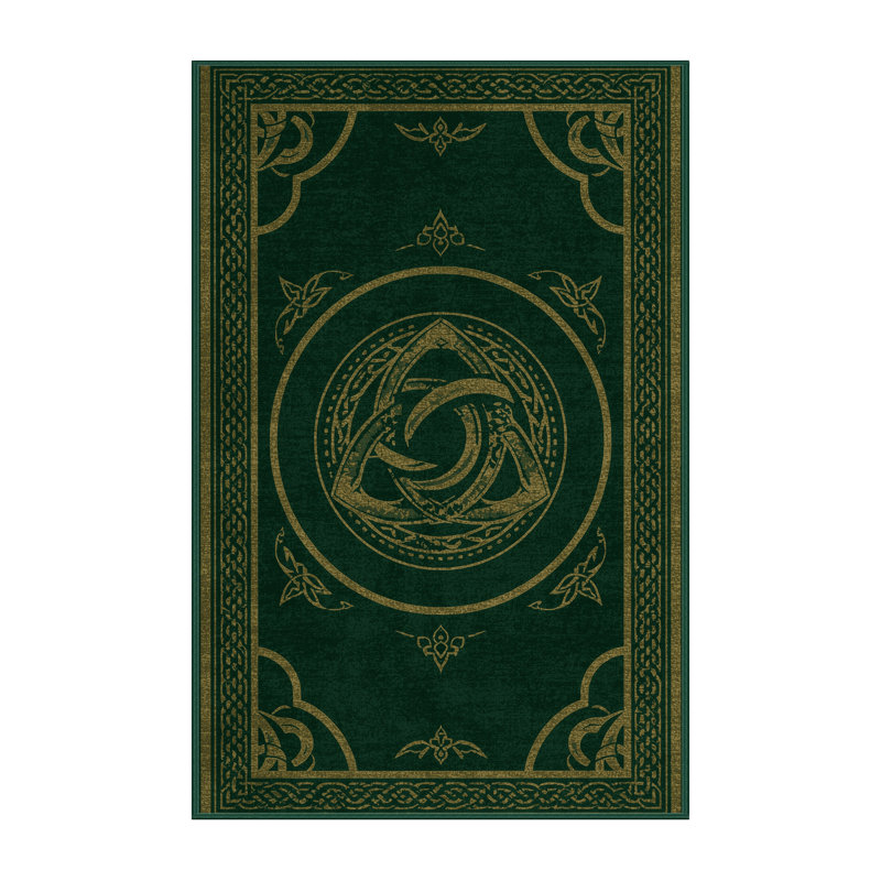 Soft Plush Feemster St Patties Modern & Contemporary Abstract Area Rug in Green – Green Binding, 2x4