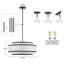 Lustre tambour 4 lumières en lin moderne-170894090-170894092-170894093