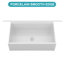 Évier de cuisine 33 "blanc 33 po x 20 po x 10 po en porcelaine blanche