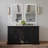 66'' Double Bathroom Vanity with Carrara Marble Top-98224866-98224867