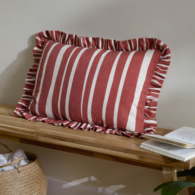 Carmon Stripe Striped Rectangular Cushion