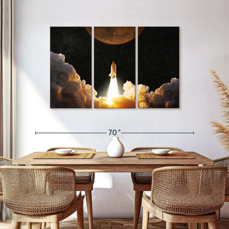 'Rocket Launch, 36" H x 57" W