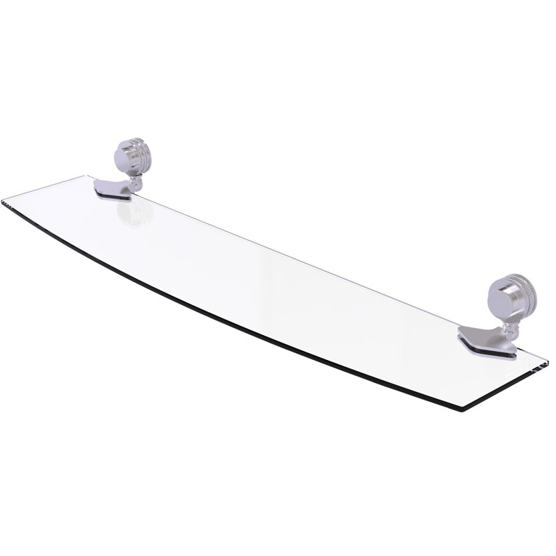 Venus Bracket Shelf, Satin Chrome, 2" H x 24" W x 5" D