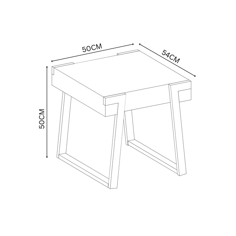 Cesidio Sled End Table