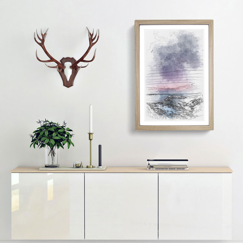 The Dolomites in Italy - Picture Frame Painting Print, Oak Framed, 63cm H x 45cm W x 2cm D