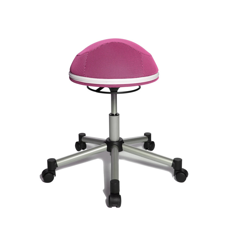 Adjustable Height Lab Stool, Pink