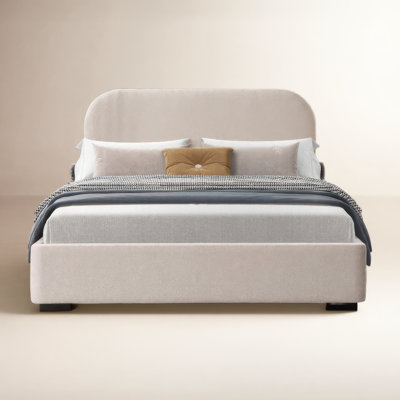 Generic, Solomon Platform Bed, Full, Driftwood