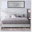 Lit plateforme en tissu d'ameublement-745616175