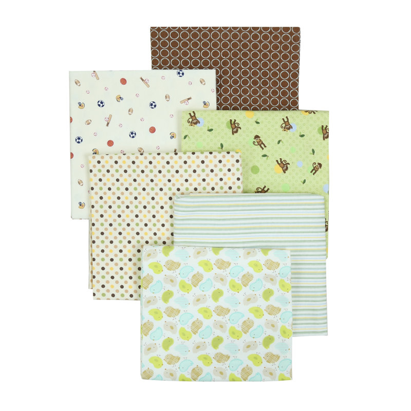 Ensemble de couverture pour bébé en flanelle de coton 6 pièces Halvorson