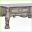 Table basse vintage blanc brossé à la main avec 2 tiroirs de rangement Plateau festonné pour salon