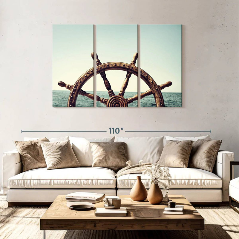 Aletra Pirate Ship Steering Wheel, 48" H x 74" W