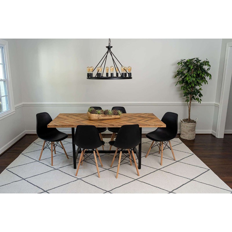 California Cotton Abstract Indoor Rug, Rectangle 5'2" x 7'5"