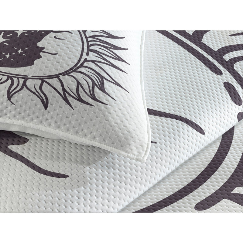 Modern & Contemporary Coverlet, King Bedspread + 2 Shams