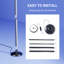 Lampe sur pied d'angle noire RVB, lumière d'ambiance à DEL à changement de couleur à intensité variable avec application Daybetter et télécommande, lampe sur pied d'intérieur à cadre en plastique 5V DC pour le salon, la chambre à coucher et la salle de jeux-131531684