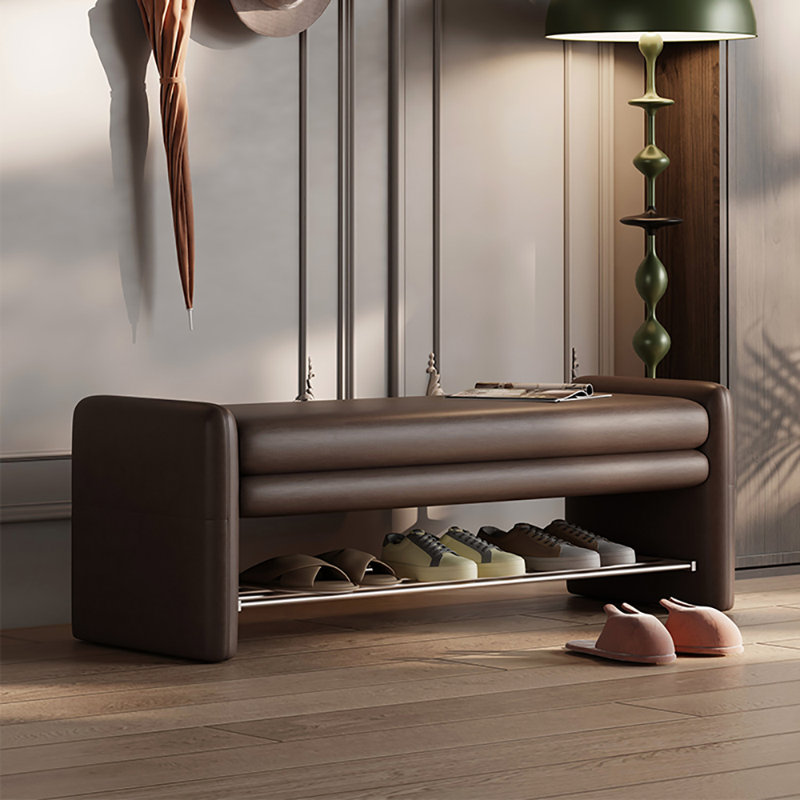 Tabouret à langer avec rangement 47,2 po, Café