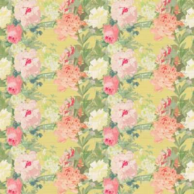 Regence Redux Grass Cloth Floral Roll
