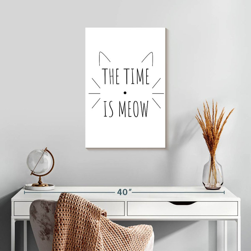 The Time Is Meow, 24" H x 16" W