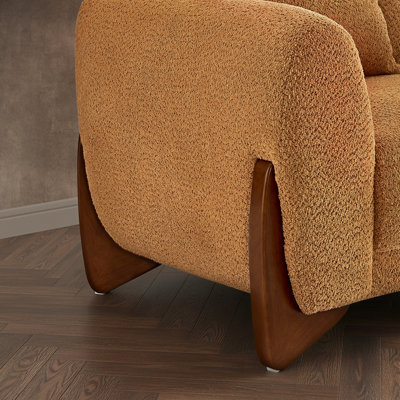 Upholstered Cloud Sofa With Wood Legs