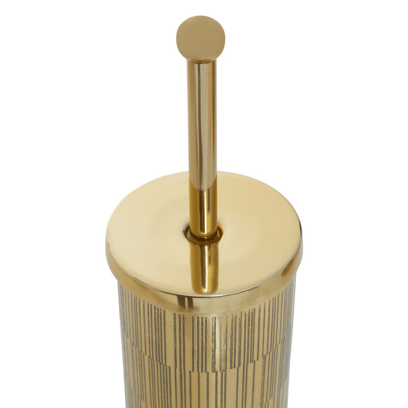 Strout Free-Standing Toilet Brush and Holder, Gold