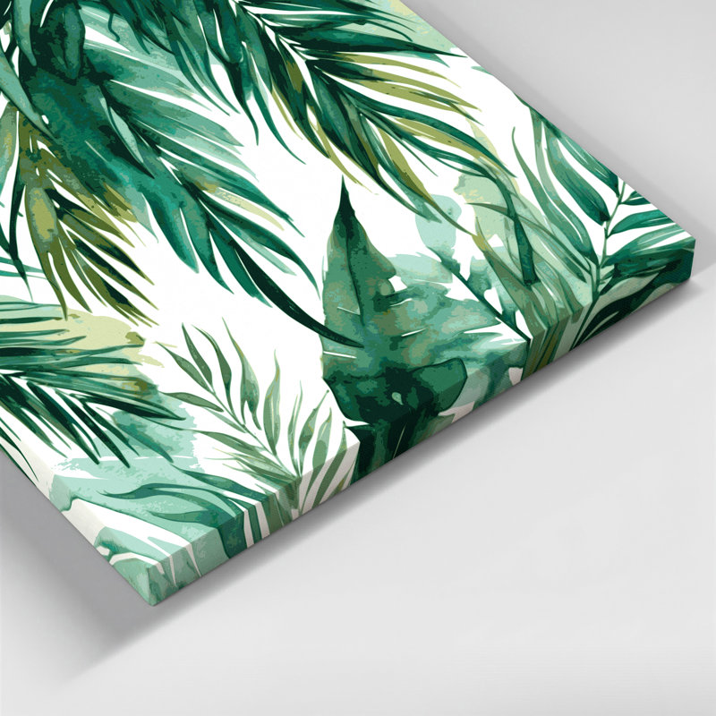 Art mural sur toile Botanical Palm Fronds, H 20 po x l 24 po