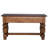 Fine Copper Top Console with Tooled Leather