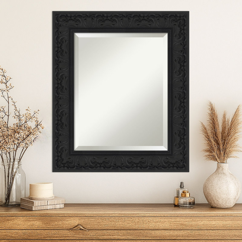Miroir mural Luxe, 26,75 po x 22,75 po, Noir