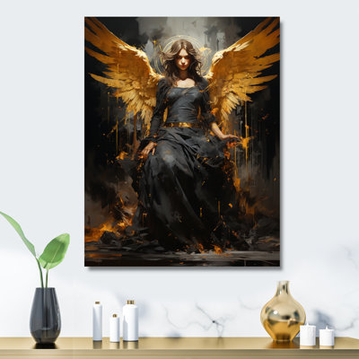 «Gold Angel Rebel Renaissance II» - art mural Pop Art