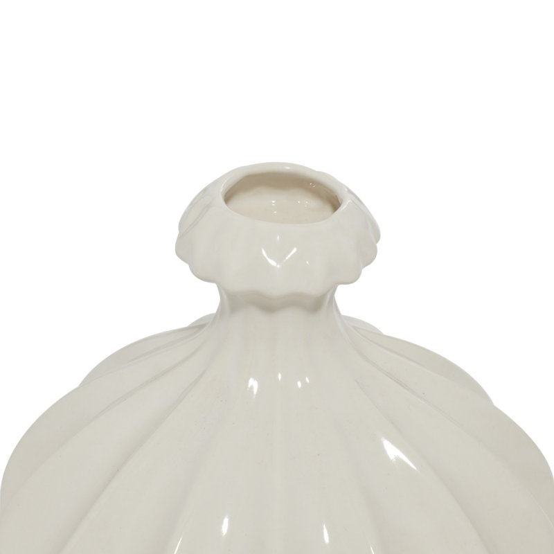 Baltz Stoneware Table Vase, White