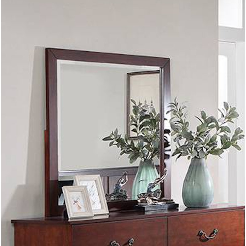 Miroir de commode Emmamae, Brun foncé