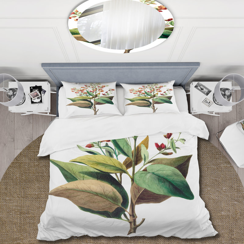 Vintage American Flowers II - ensemble de housse de couette traditionnel - microfibre de polyester