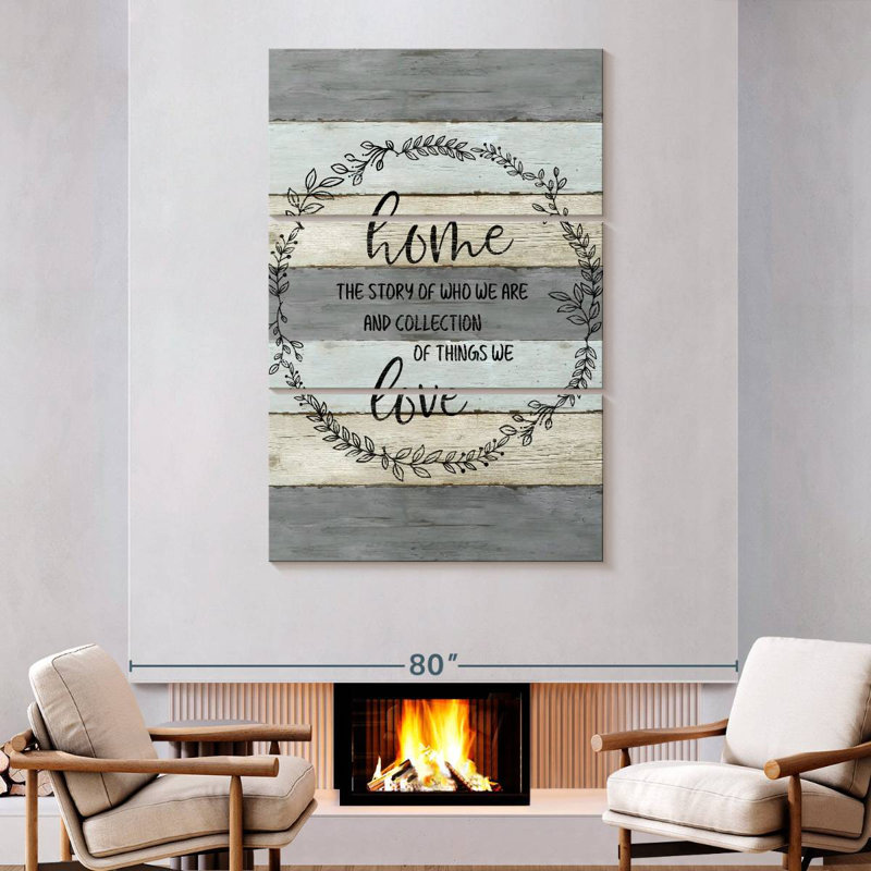 Plaque murale Kema Home Love Wreath, H 74 po x l 48 po