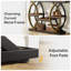 100cm Console Table, Industrial 4-Tier Sofa Table Entryway Table with Storage Shelves-146641995