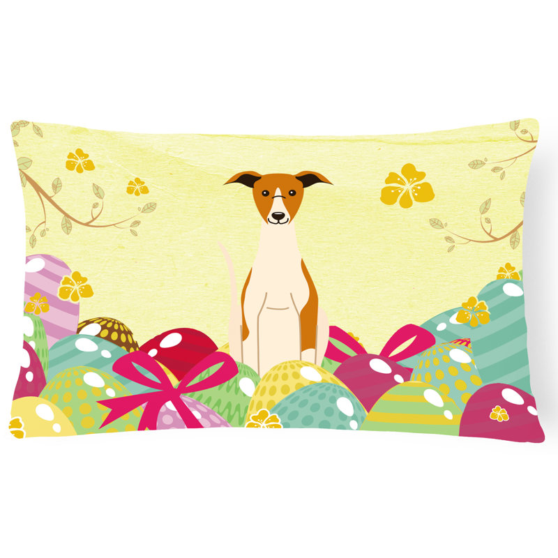 Easter Eggs Outdoor Throw Pillow