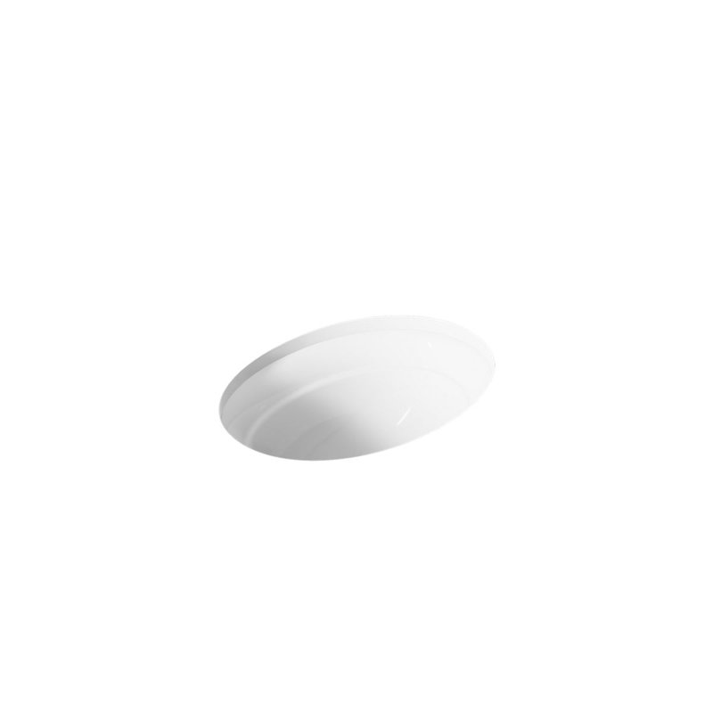 Serif Metal Oval Undermount Bathroom Sink, Skylight