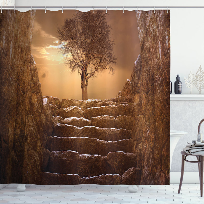 Shower Curtain with Hooks Included, 84"H x 69"W