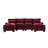 Chenille Sectional Sofa with Double Chaises-948247687