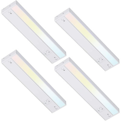 Led Under Cabinet Light, 12 Inch, 8w, Dimmable, Linkable, 3 Colour Selectable - 3000k/4000k/5000k