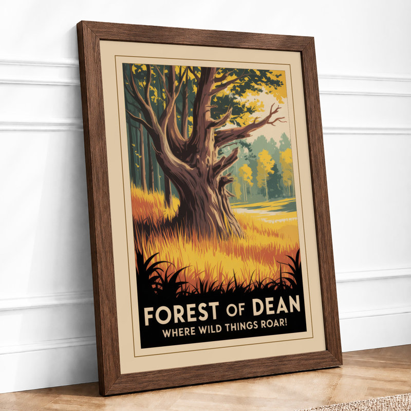 Forest Of Dean Vintage - Print, Walnut, A1 - 84.1 x 59.4 cm