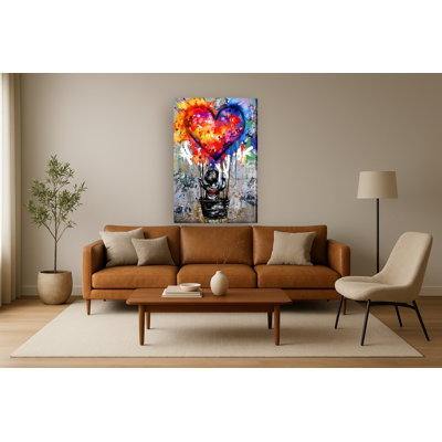 Fly with Love Canvas Wall Art - 32" x 48"